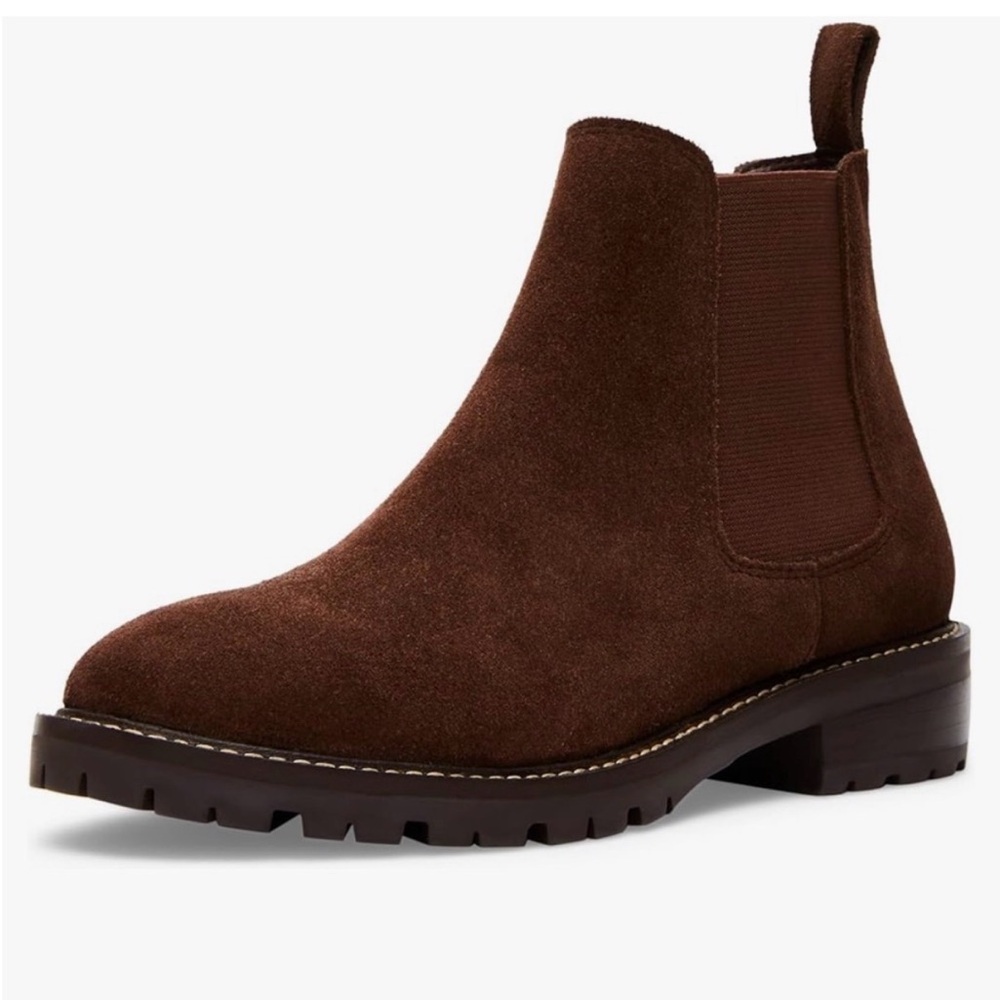 Steve Madden Leopold Chelsea Boot in Brown Suede